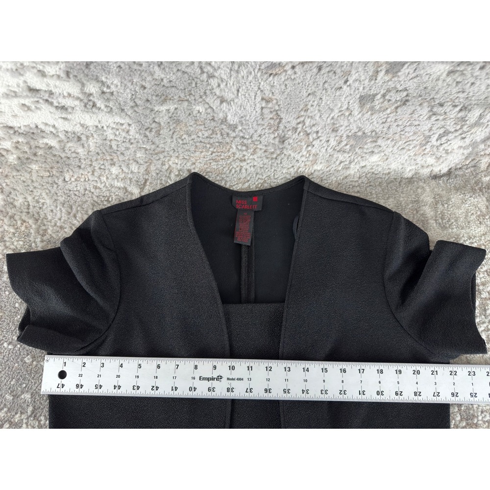 Miss Scarlett Size 18 Metal Accent Sheath Formal Dress Black Short Sleeve Women - Picture 3 of 7